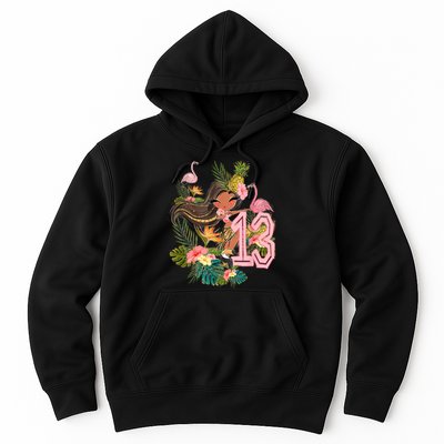 13th Birthday Tiki Party Pool Summer Hula Hawaiian Luau Friend Hoodie