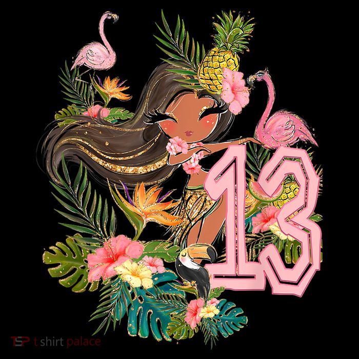 13th Birthday Tiki Party Pool Summer Hula Hawaiian Luau Friend Baby Bodysuit