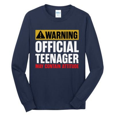 13 Birthday Teenager Boy 13yr Math 13th Birthday Tall Long Sleeve T-Shirt