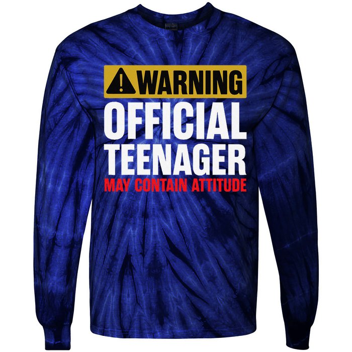 13 Birthday Teenager Boy 13yr Math 13th Birthday Tie-Dye Long Sleeve Shirt