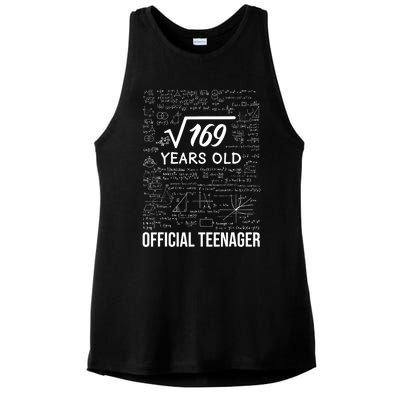 13 Birthday Teenager Boy 13yr Math 13th Birthday Ladies PosiCharge Tri-Blend Wicking Tank