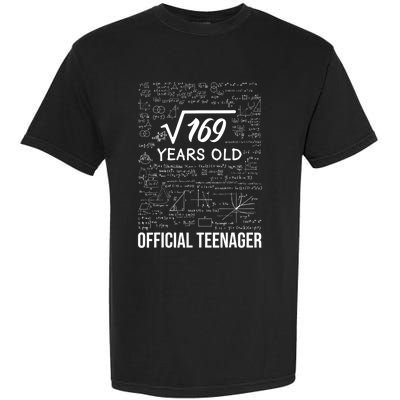 13 Birthday Teenager Boy 13yr Math 13th Birthday Garment-Dyed Heavyweight T-Shirt