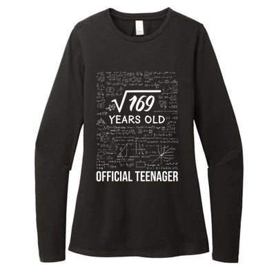 13 Birthday Teenager Boy 13yr Math 13th Birthday Womens CVC Long Sleeve Shirt