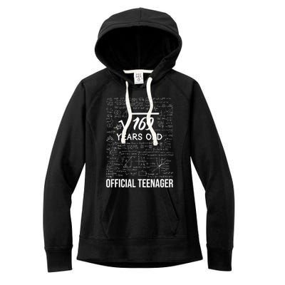 13 Birthday Teenager Boy 13yr Math 13th Birthday Women's Fleece Hoodie