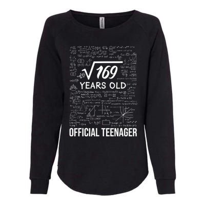 13 Birthday Teenager Boy 13yr Math 13th Birthday Womens California Wash Sweatshirt