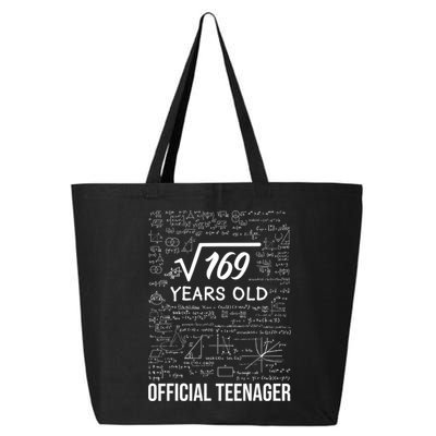 13 Birthday Teenager Boy 13yr Math 13th Birthday 25L Jumbo Tote