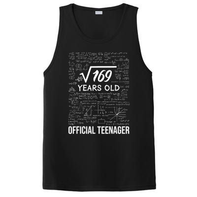 13 Birthday Teenager Boy 13yr Math 13th Birthday PosiCharge Competitor Tank