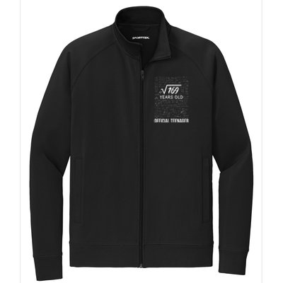 13 Birthday Teenager Boy 13yr Math 13th Birthday Stretch Full-Zip Cadet Jacket