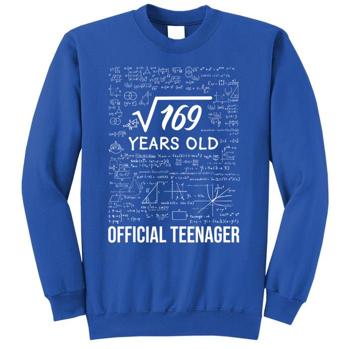 13 Birthday Teenager Boy 13yr Math 13th Birthday Sweatshirt