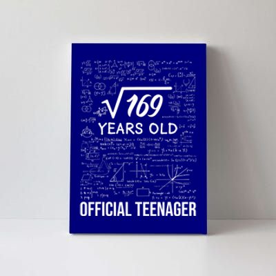 13 Birthday Teenager Boy 13yr Math 13th Birthday Canvas