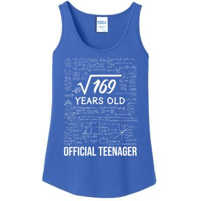 13 Birthday Teenager Boy 13yr Math 13th Birthday Ladies Essential Tank