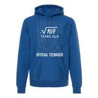 13 Birthday Teenager Boy 13yr Math 13th Birthday Premium Hoodie