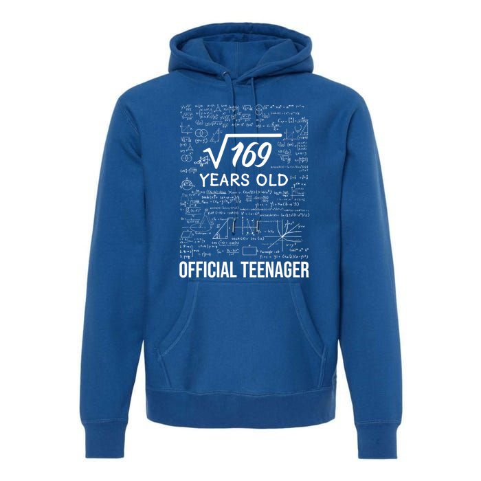 13 Birthday Teenager Boy 13yr Math 13th Birthday Premium Hoodie