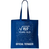 13 Birthday Teenager Boy 13yr Math 13th Birthday Tote Bag