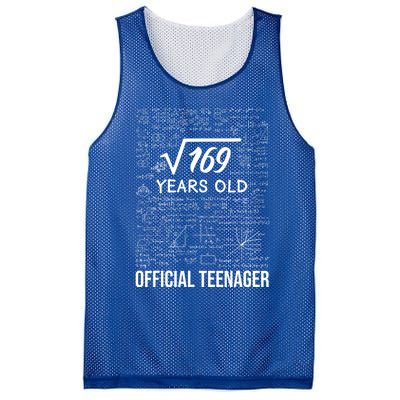 13 Birthday Teenager Boy 13yr Math 13th Birthday Mesh Reversible Basketball Jersey Tank