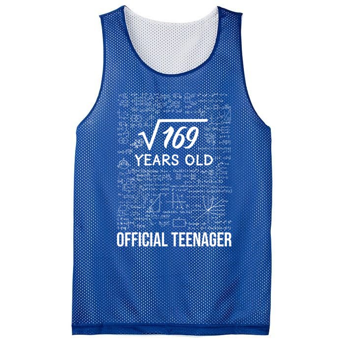 13 Birthday Teenager Boy 13yr Math 13th Birthday Mesh Reversible Basketball Jersey Tank