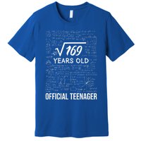 13 Birthday Teenager Boy 13yr Math 13th Birthday Premium T-Shirt