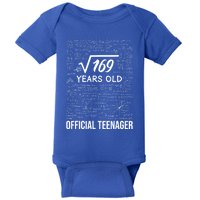 13 Birthday Teenager Boy 13yr Math 13th Birthday Baby Bodysuit