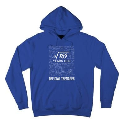 13 Birthday Teenager Boy 13yr Math 13th Birthday Tall Hoodie