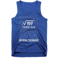 13 Birthday Teenager Boy 13yr Math 13th Birthday Tank Top