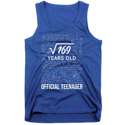 13 Birthday Teenager Boy 13yr Math 13th Birthday Tank Top