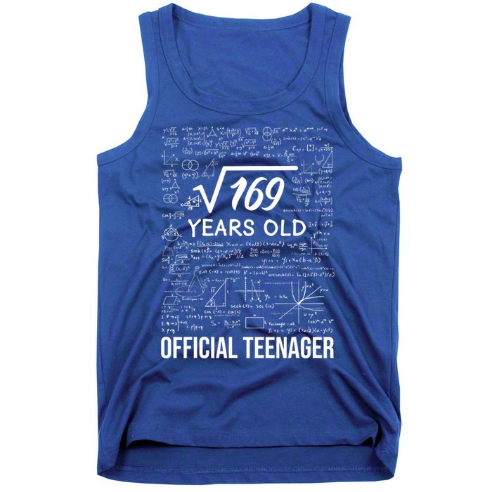 13 Birthday Teenager Boy 13yr Math 13th Birthday Tank Top