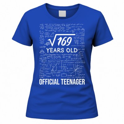 13 Birthday Teenager Boy 13yr Math 13th Birthday Women's T-Shirt