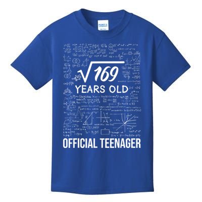 13 Birthday Teenager Boy 13yr Math 13th Birthday Kids T-Shirt