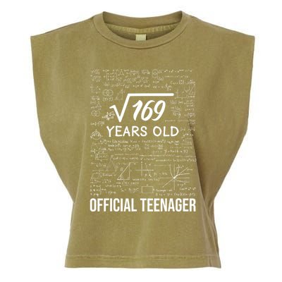 13 Birthday Teenager Boy 13yr Math 13th Birthday Garment-Dyed Women's Muscle Tee