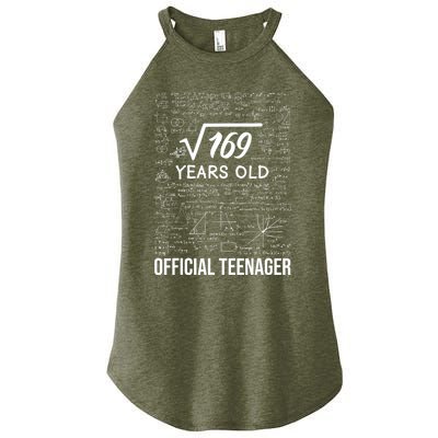 13 Birthday Teenager Boy 13yr Math 13th Birthday Women's Perfect Tri Rocker Tank