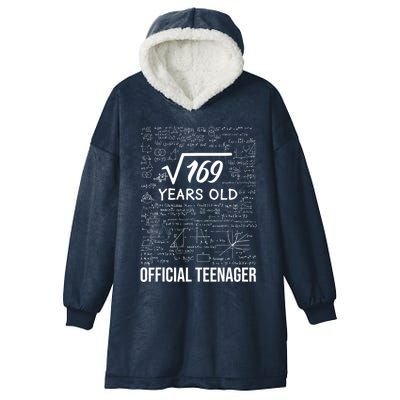 13 Birthday Teenager Boy 13yr Math 13th Birthday Hooded Wearable Blanket