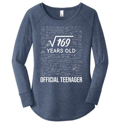 13 Birthday Teenager Boy 13yr Math 13th Birthday Women's Perfect Tri Tunic Long Sleeve Shirt