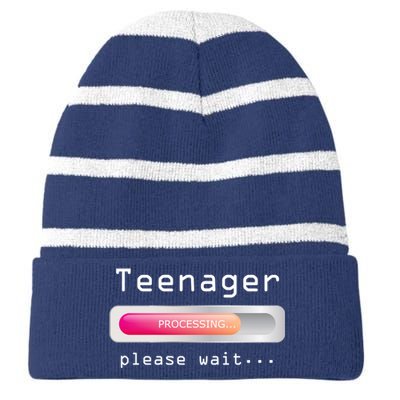 12th birthday tshirt bday gifts for 12 year old girl boy tee Striped Beanie with Solid Band