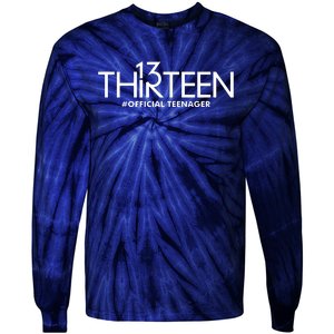 13th Birthday Teenager Thirteen Year Old Tie-Dye Long Sleeve Shirt