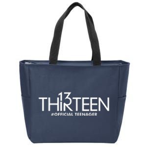 13th Birthday Teenager Thirteen Year Old Zip Tote Bag