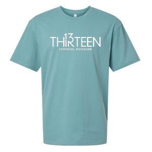 13th Birthday Teenager Thirteen Year Old Sueded Cloud Jersey T-Shirt