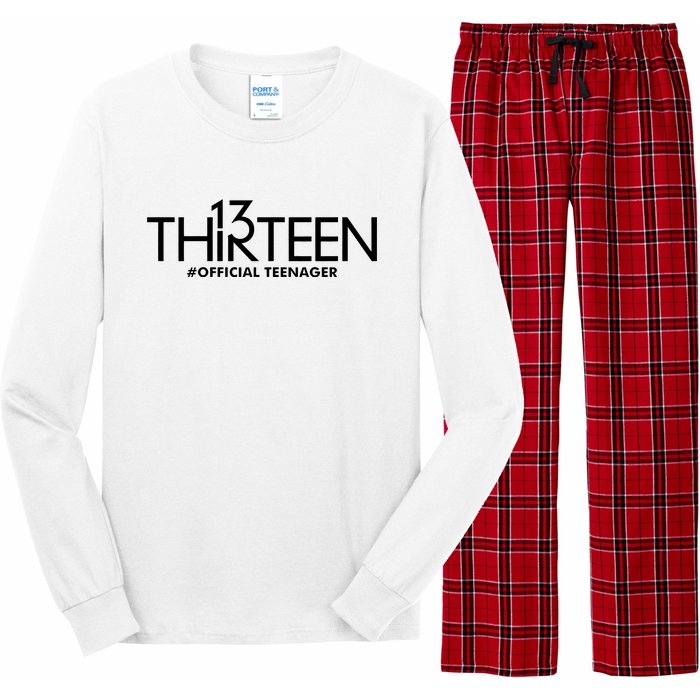 13th Birthday Teenager Thirteen Year Old Long Sleeve Pajama Set