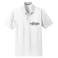 13th Birthday Teenager Thirteen Year Old Dry Zone Grid Polo