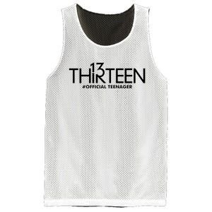 13th Birthday Teenager Thirteen Year Old Mesh Reversible Basketball Jersey Tank