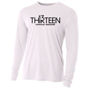 13th Birthday Teenager Thirteen Year Old Cooling Performance Long Sleeve Crew