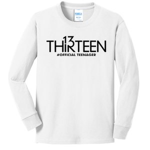 13th Birthday Teenager Thirteen Year Old Kids Long Sleeve Shirt