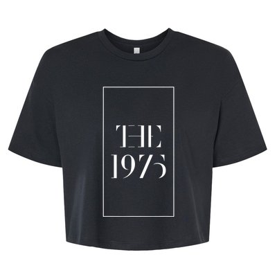 1975 Black Tour Indie Rock Fun Cool Popular Band Design Bella+Canvas Jersey Crop Tee