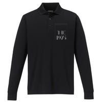 1975 Black Tour Indie Rock Fun Cool Popular Band Design Performance Long Sleeve Polo