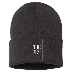 1975 Black Tour Indie Rock Fun Cool Popular Band Design Sustainable Knit Beanie