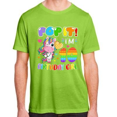 10th Birthday Unicorn Fidget Pop It Birthday 10 Year Adult ChromaSoft Performance T-Shirt