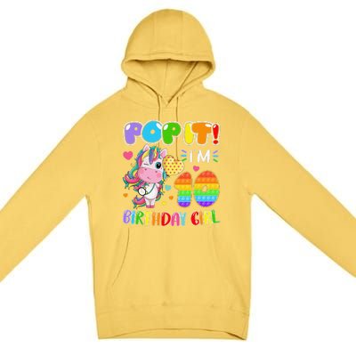 10th Birthday Unicorn Fidget Pop It Birthday 10 Year Premium Pullover Hoodie