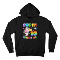 10th Birthday Unicorn Fidget Pop It Birthday 10 Year Hoodie