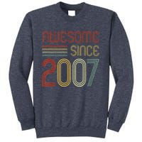 15th Birthday Vintage 2007 Made in 2007 Awesome Since 2007 Sweatshirt