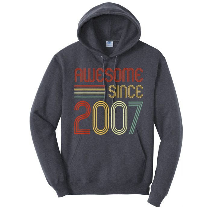 15th Birthday Vintage 2007 Made in 2007 Awesome Since 2007 Tall Hoodie