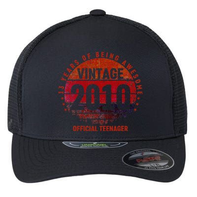 13th Birthday Vintage 2010 13 Years Old Flexfit Unipanel Trucker Cap